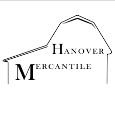 Logo of Hanover Mercantile with a stylized house design on a white background
